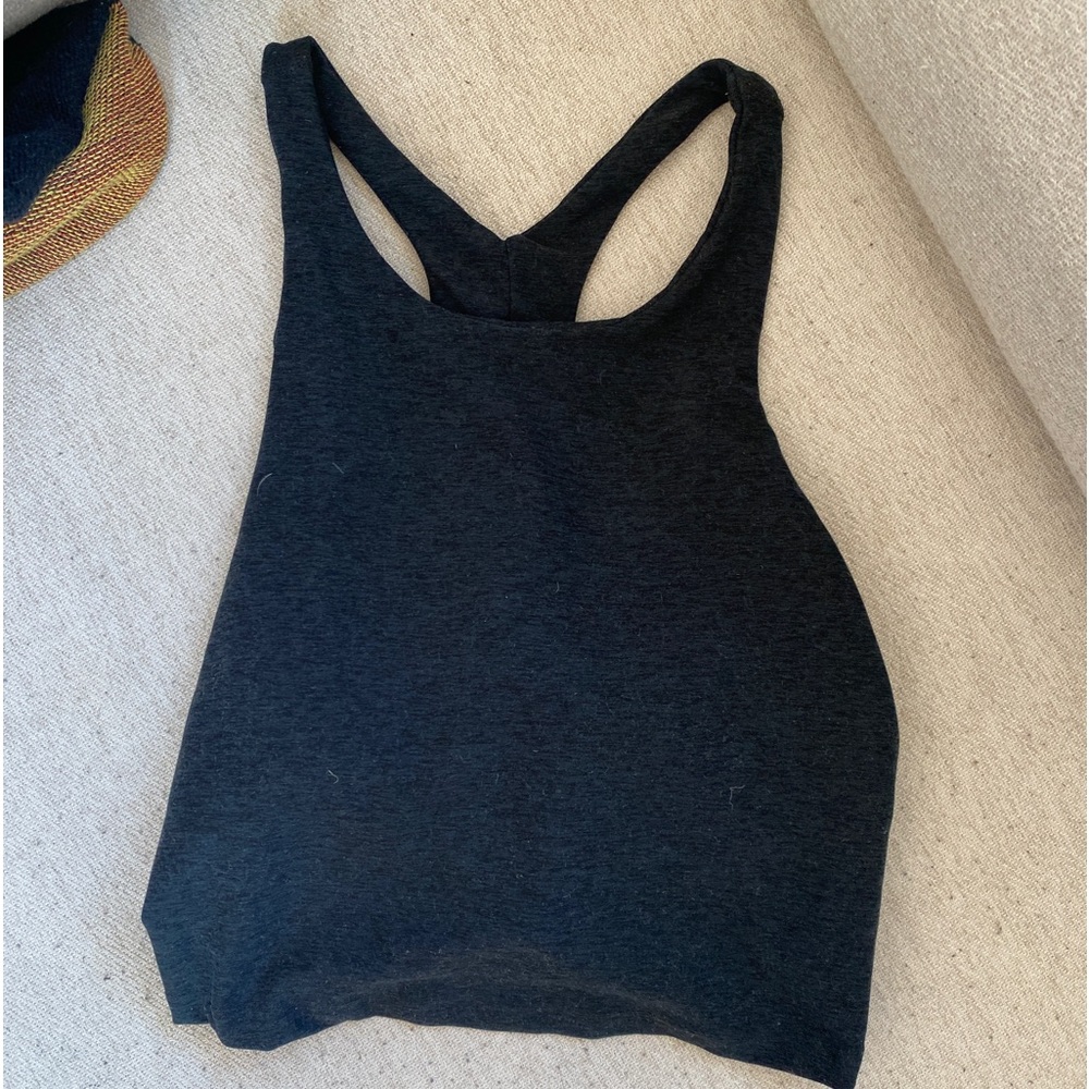 Beyond yoga spacedye focus cropped tank in darkest night